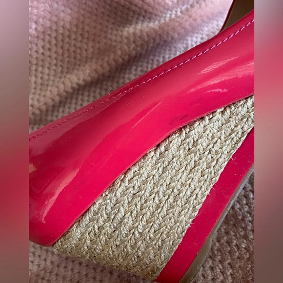 Prada Red Espadrille Peep-Toe Shoes - Picture 12 of 12